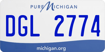MI license plate DGL2774