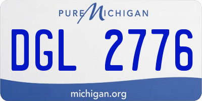 MI license plate DGL2776