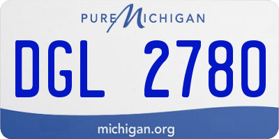 MI license plate DGL2780