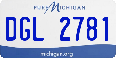 MI license plate DGL2781