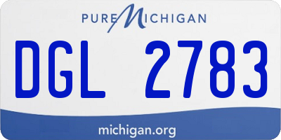 MI license plate DGL2783
