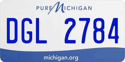 MI license plate DGL2784