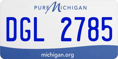 MI license plate DGL2785