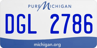 MI license plate DGL2786