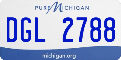 MI license plate DGL2788