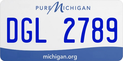 MI license plate DGL2789