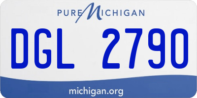 MI license plate DGL2790