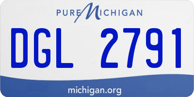 MI license plate DGL2791