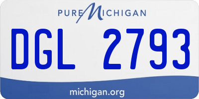 MI license plate DGL2793