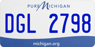 MI license plate DGL2798