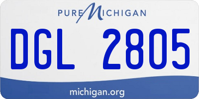 MI license plate DGL2805