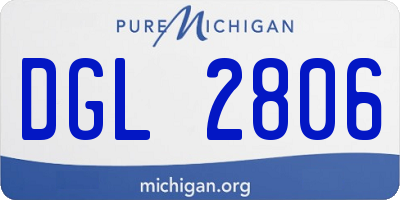 MI license plate DGL2806