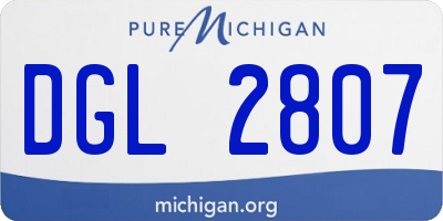 MI license plate DGL2807
