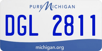 MI license plate DGL2811