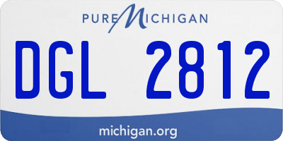 MI license plate DGL2812