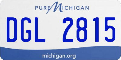 MI license plate DGL2815