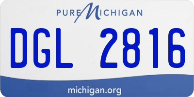 MI license plate DGL2816