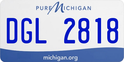 MI license plate DGL2818