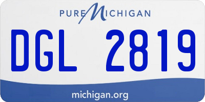 MI license plate DGL2819