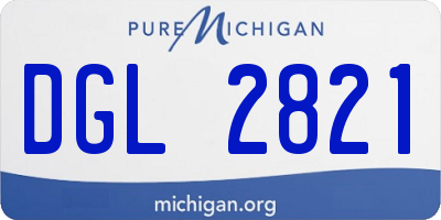 MI license plate DGL2821