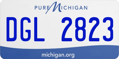MI license plate DGL2823