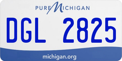 MI license plate DGL2825