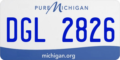 MI license plate DGL2826