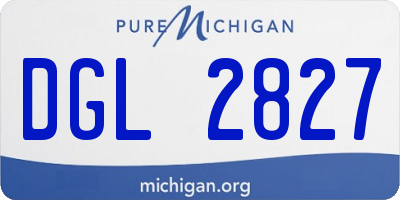 MI license plate DGL2827