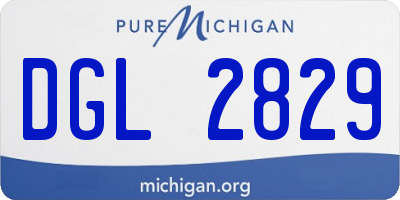 MI license plate DGL2829