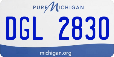 MI license plate DGL2830
