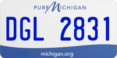 MI license plate DGL2831