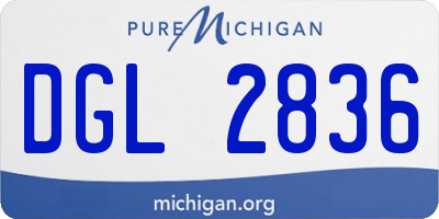 MI license plate DGL2836