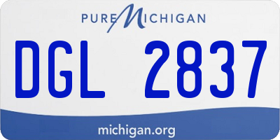 MI license plate DGL2837