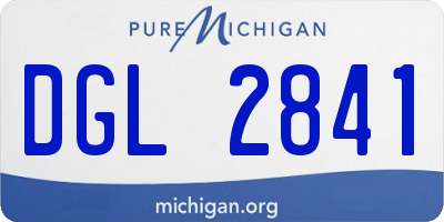 MI license plate DGL2841