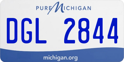 MI license plate DGL2844