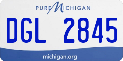 MI license plate DGL2845