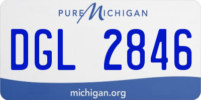 MI license plate DGL2846