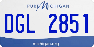 MI license plate DGL2851