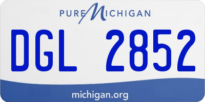 MI license plate DGL2852