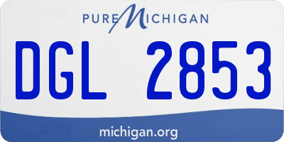 MI license plate DGL2853