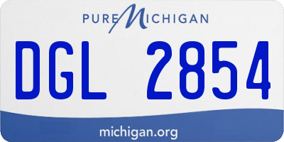 MI license plate DGL2854