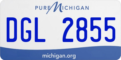 MI license plate DGL2855