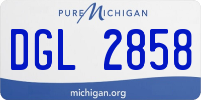 MI license plate DGL2858