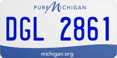 MI license plate DGL2861