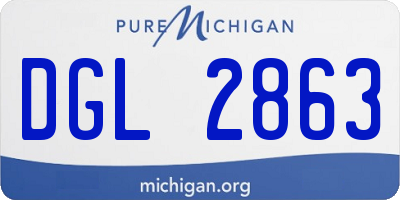 MI license plate DGL2863