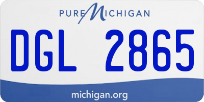 MI license plate DGL2865