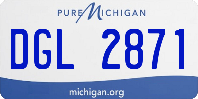 MI license plate DGL2871