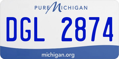 MI license plate DGL2874