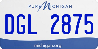 MI license plate DGL2875