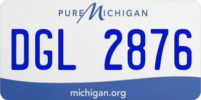 MI license plate DGL2876